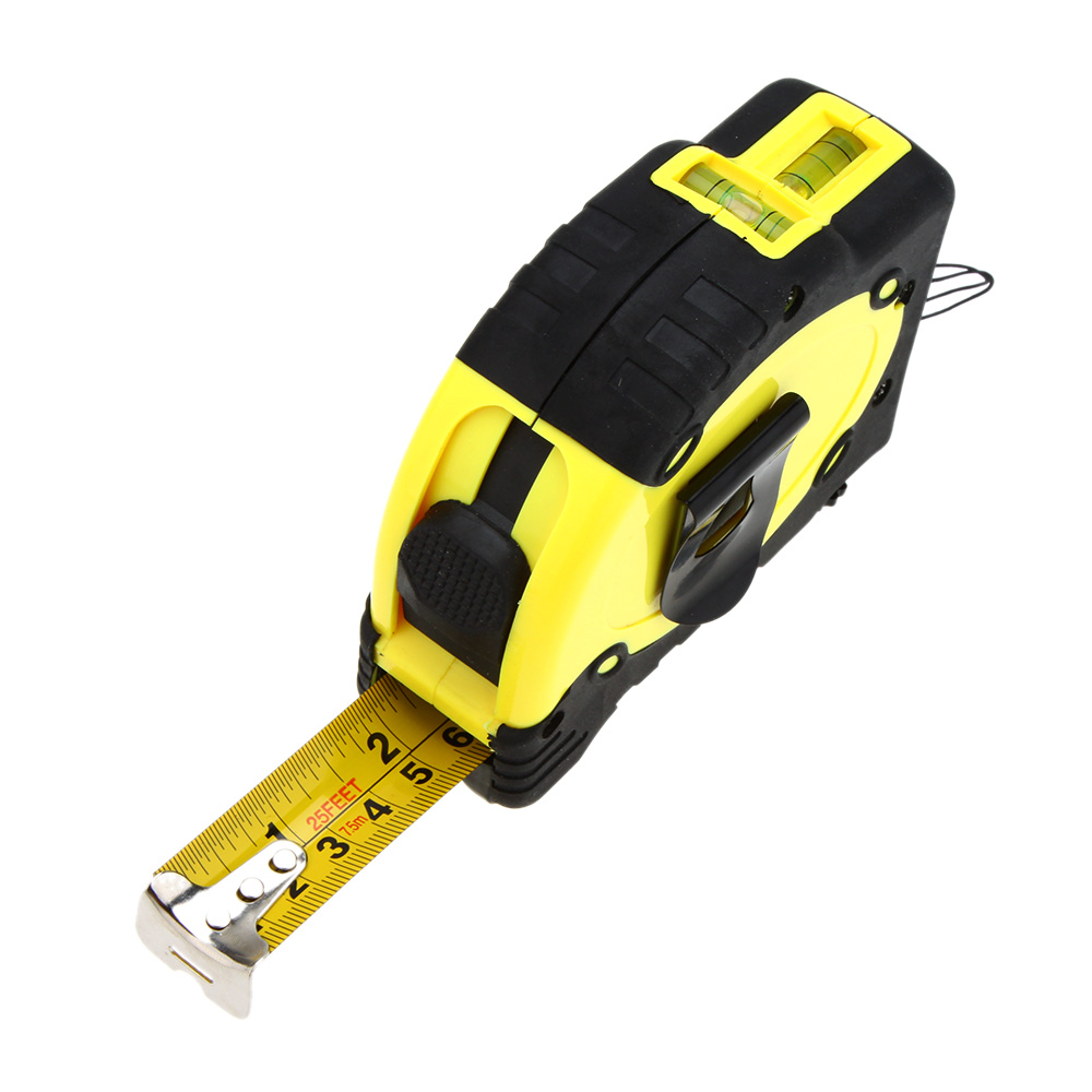 LV 07 Portable 2 Way Laser Levels Laser Dumpy Level Power On Off Horizontal Vertical Laser Equipment with 7.5m Measuring Tape