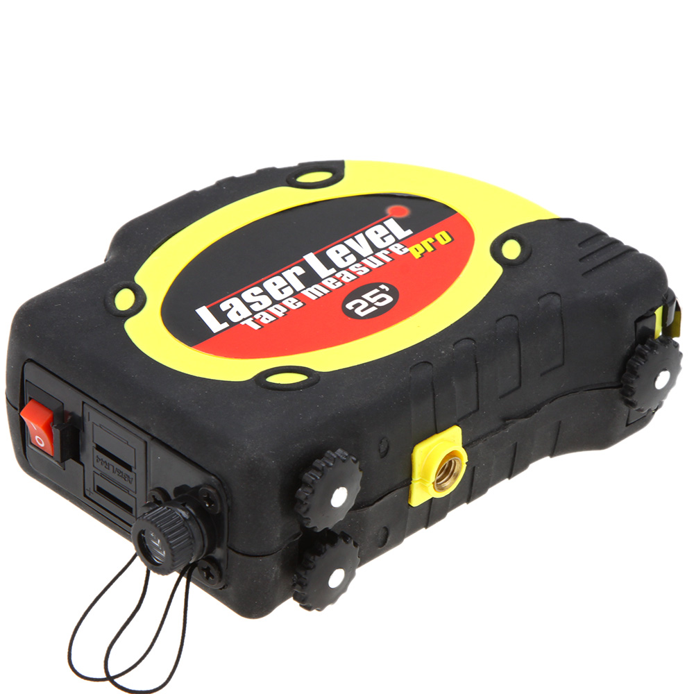 LV 07 Portable 2 Way Laser Levels Laser Dumpy Level Power On Off Horizontal Vertical Laser Equipment with 7.5m Measuring Tape