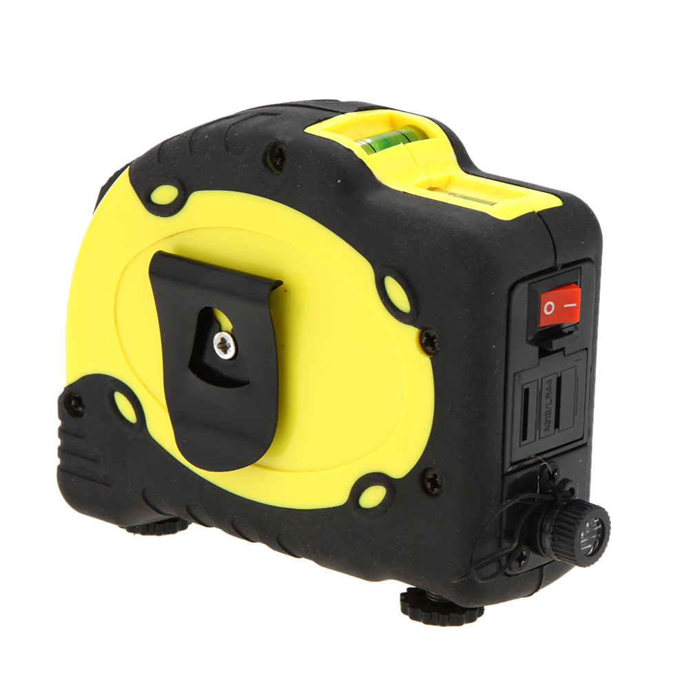 LV 07 Portable 2 Way Laser Levels Laser Dumpy Level Power On Off Horizontal Vertical Laser Equipment with 7.5m Measuring Tape