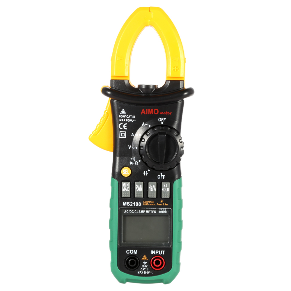 MS2018 Portable Digital Clamp Meter Multimeter AC DC Current Voltage Resistance Capacitance Measurement Diode Continuity Test