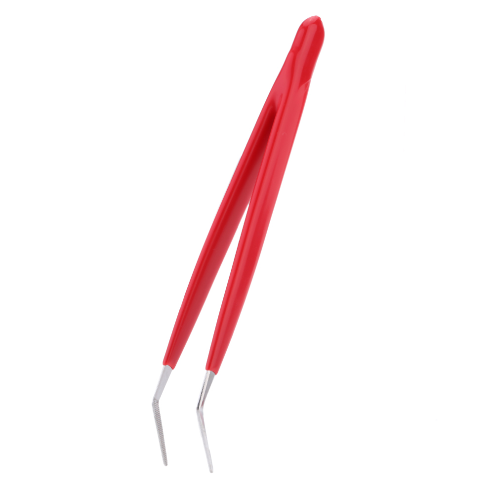 Pro sKit 908 T301 Stainless Steel Tweezer Non magnetic Insulated Portable 2 PCS Curved Straight Tweezer Set Great Repair Tools