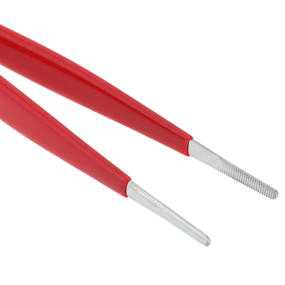 Pro sKit 908 T301 Stainless Steel Tweezer Non magnetic Insulated Portable 2 PCS Curved Straight Tweezer Set Great Repair Tools