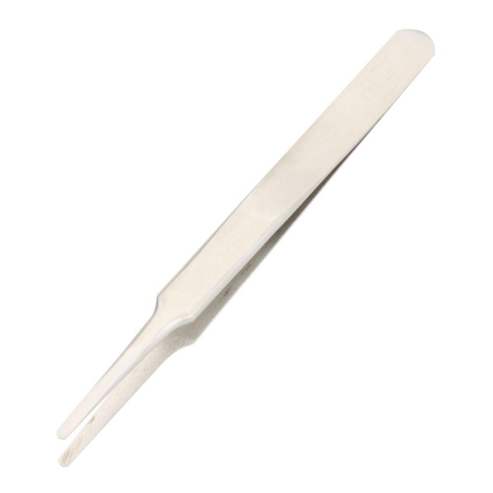 TU 13A+ 4.5 Non magnetic Silvery Round Straight Tweezers Nipper Pick up Hand Tool Stainless Steel