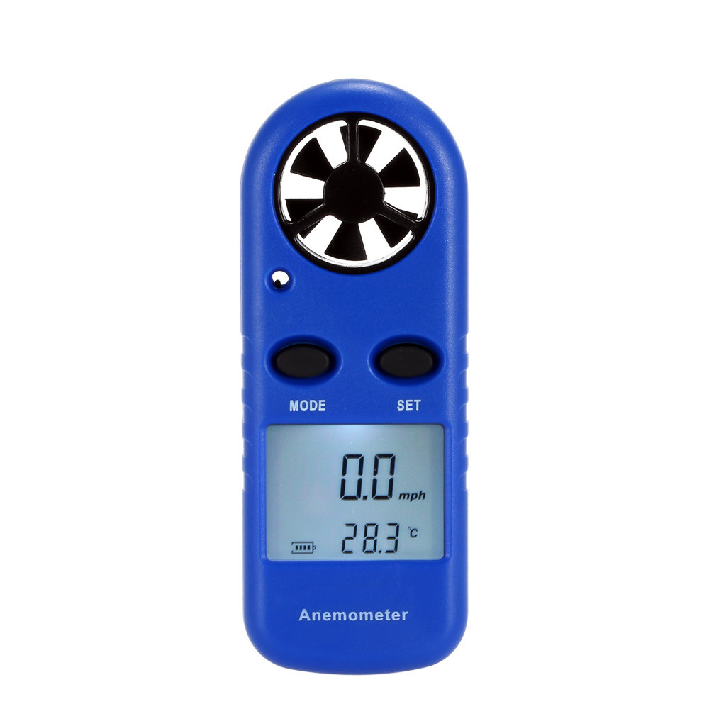 LCD Mini Anemometer Multifunctional tachometer Wind Speed Air Velocity Temperature Measurement Beaufort Scale Display