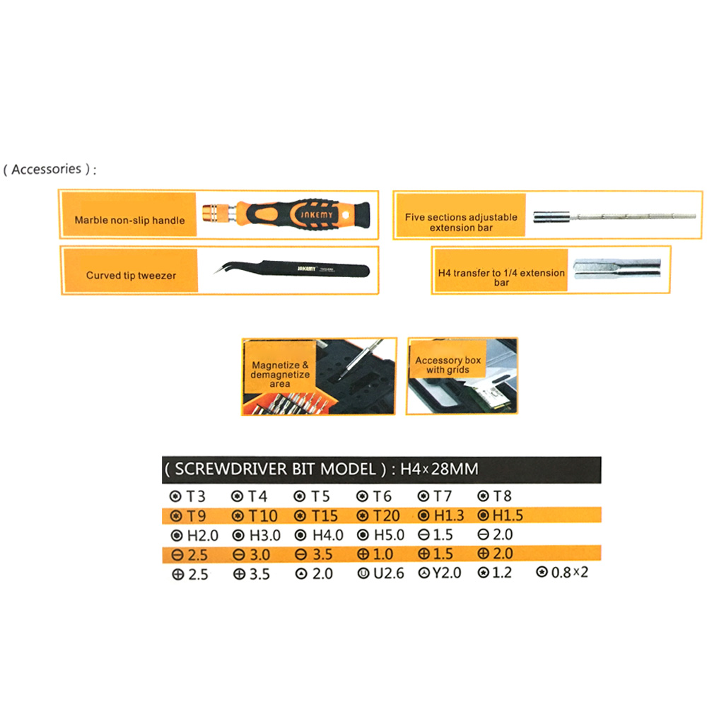 JAKEMY JM 8152 44 in 1 Professional Precise Screwdriver Set multi Repair Tool Kit Electronic Maintenance Tools mini tornavida