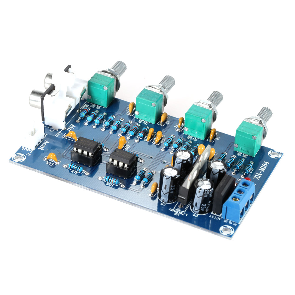 NE5532 Audio 4 Channels Preamplifier Tone Board Quality Stereo Pre amp Amplifier Board Professional Telephone Channel Amplifier