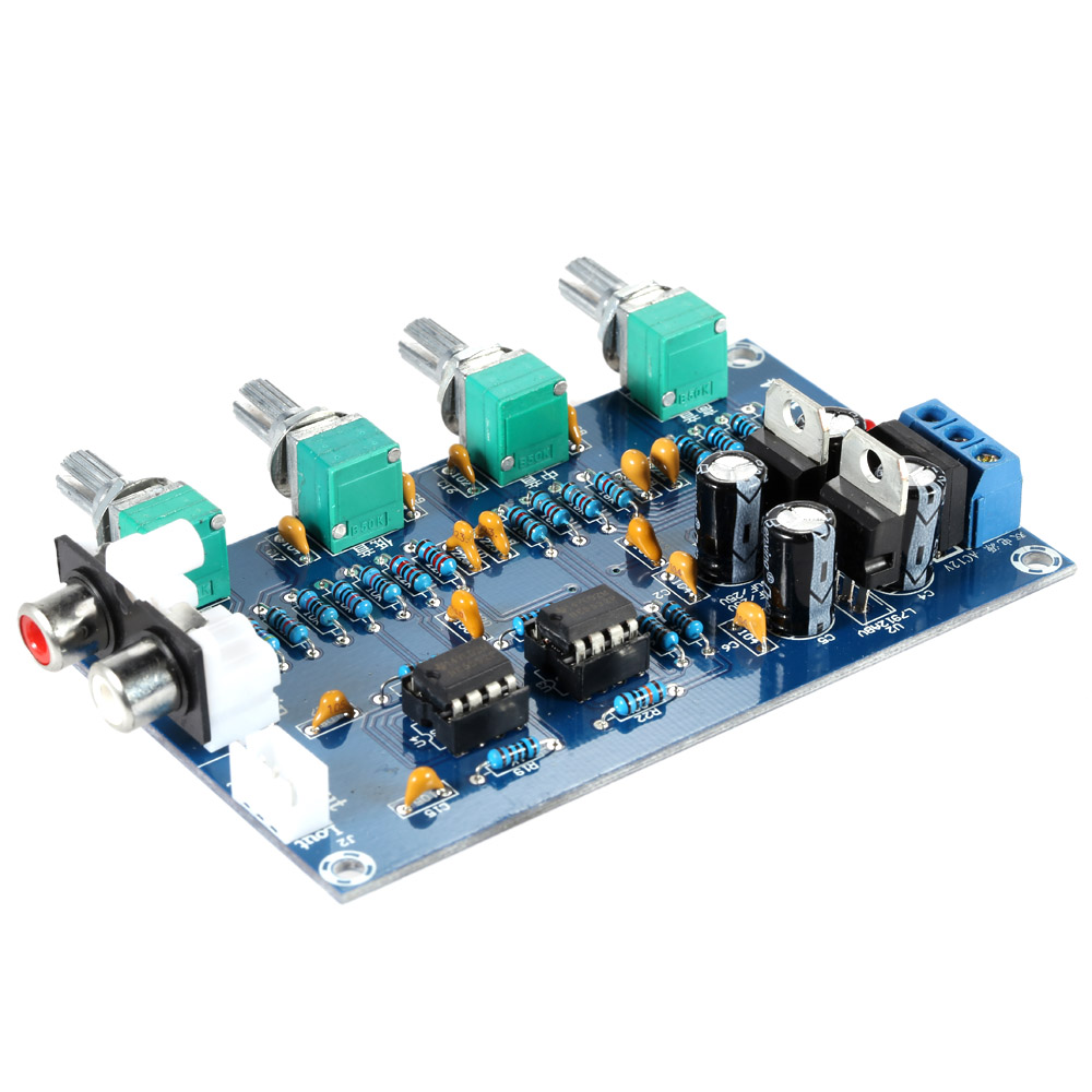 NE5532 Audio 4 Channels Preamplifier Tone Board Quality Stereo Pre amp Amplifier Board Professional Telephone Channel Amplifier