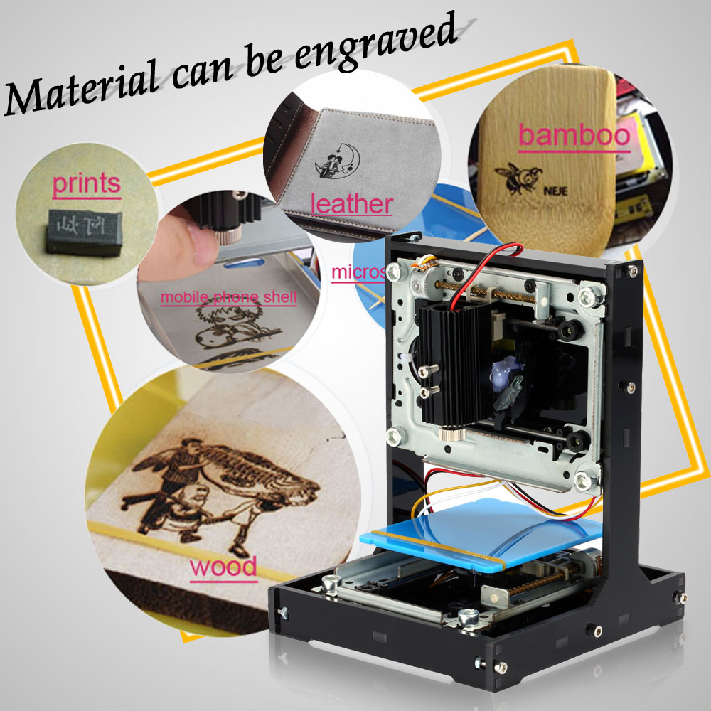 NEJE 500mW router cnc laser cutter DIY cnc Laser Engraving Machine Mini Laser Engraver off line Carver with Protective Glasses