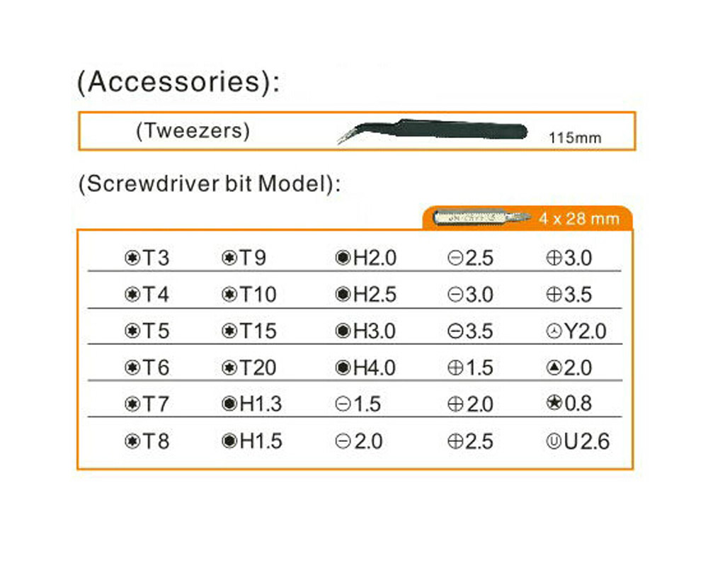 Jakemy JM 8100 32 in 1 Multipurpose Interchangeable Professional Hardware Screwdriver Tools Set