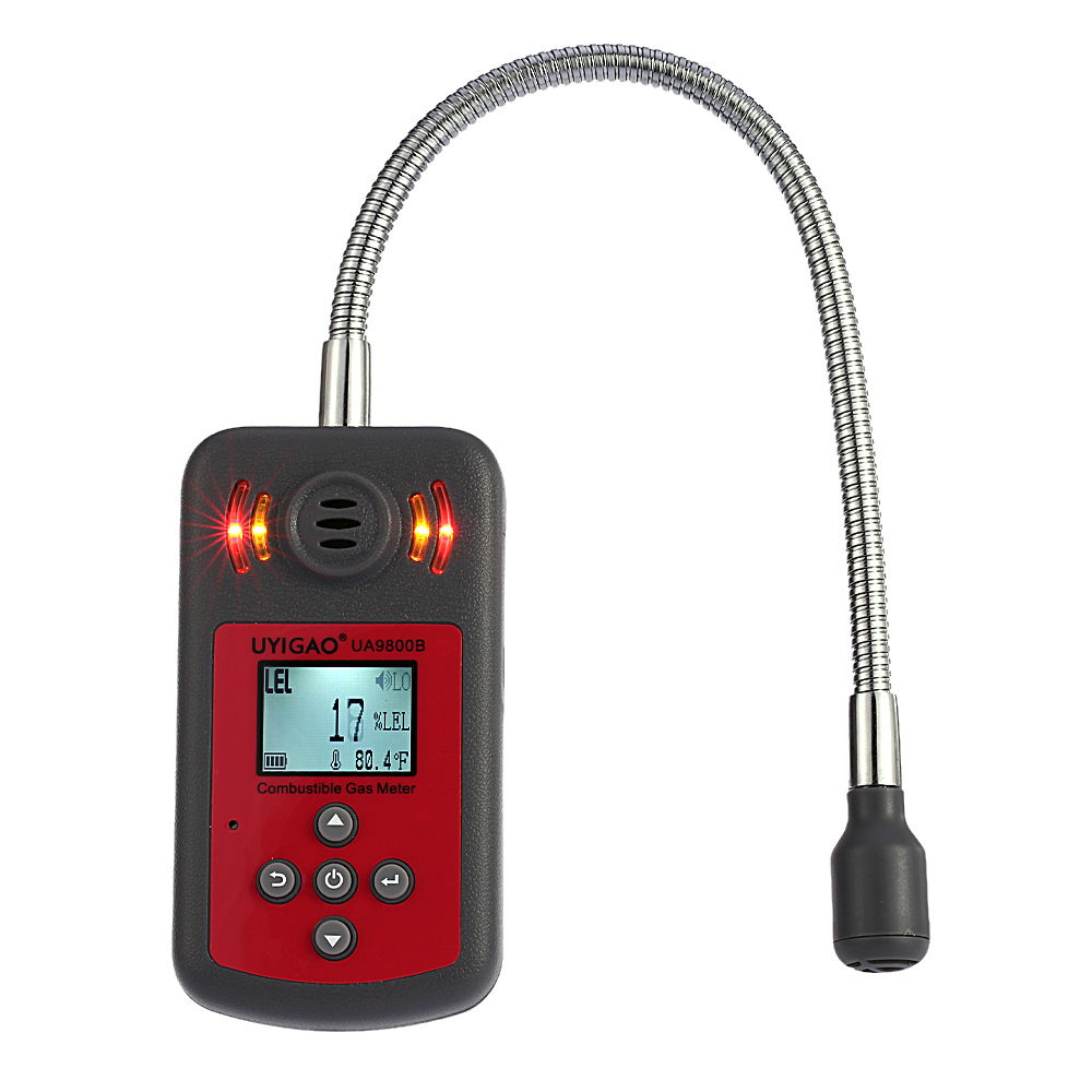 UYIGAO LCD Digital Combustible Gas Detector Automotive Gas Leak Location Determine Tester Gas Analyzer with Sound Light Alarm