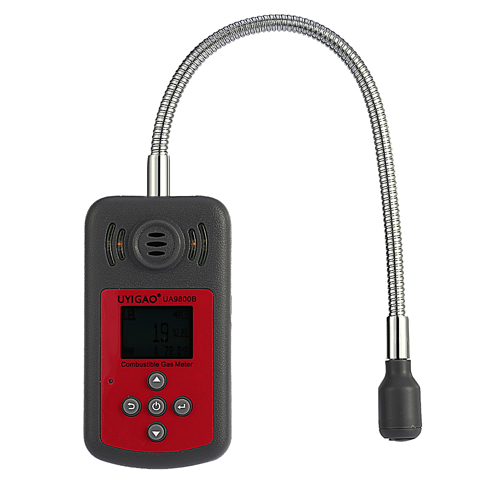 UYIGAO LCD Digital Combustible Gas Detector Automotive Gas Leak Location Determine Tester Gas Analyzer with Sound Light Alarm