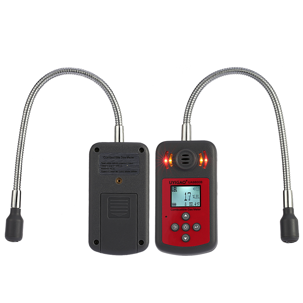 UYIGAO LCD Digital Combustible Gas Detector Automotive Gas Leak Location Determine Tester Gas Analyzer with Sound Light Alarm