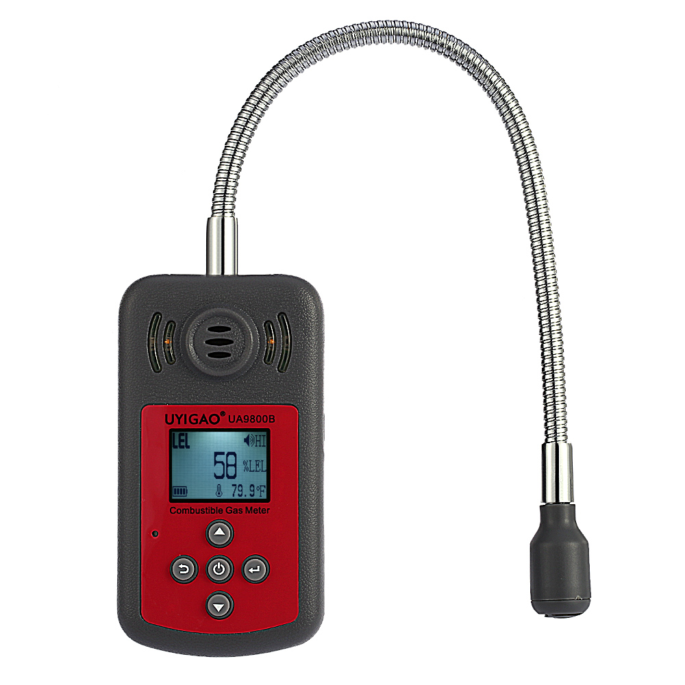 UYIGAO LCD Digital Combustible Gas Detector Automotive Gas Leak Location Determine Tester Gas Analyzer with Sound Light Alarm