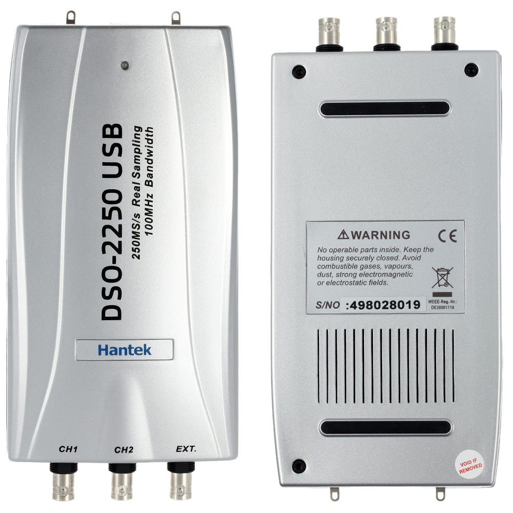 Hantek DSO2250 Professional Oscilloscope PC Based USB Digital Storage Virtual Oscilloscope 2 Channel 100MHz 250MSa s