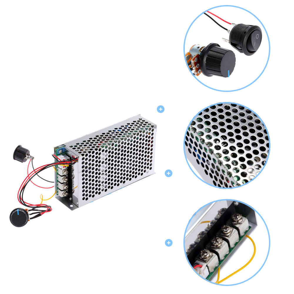 10 30V 100A 3000W Programable DC Motor Adjustable Speed Controller Regulator PWM Control Reversible electric motor vibrator