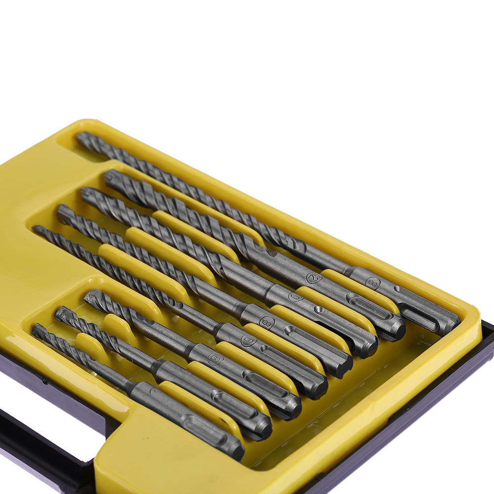 8pcs Electric SDS PLUS Drill Bits 2 Pits ferramentas perforator 2 Slots SDS Shank Rotary Hammer Impact Drill Bit with Case