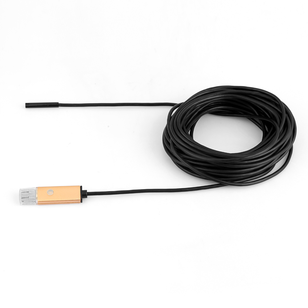 8mm 10m 2 in 1 lens USB Endoscope Inspection Pipe microscope USB Camera Snake Tube with 6 LEDs Borescope For Android Phone PC
