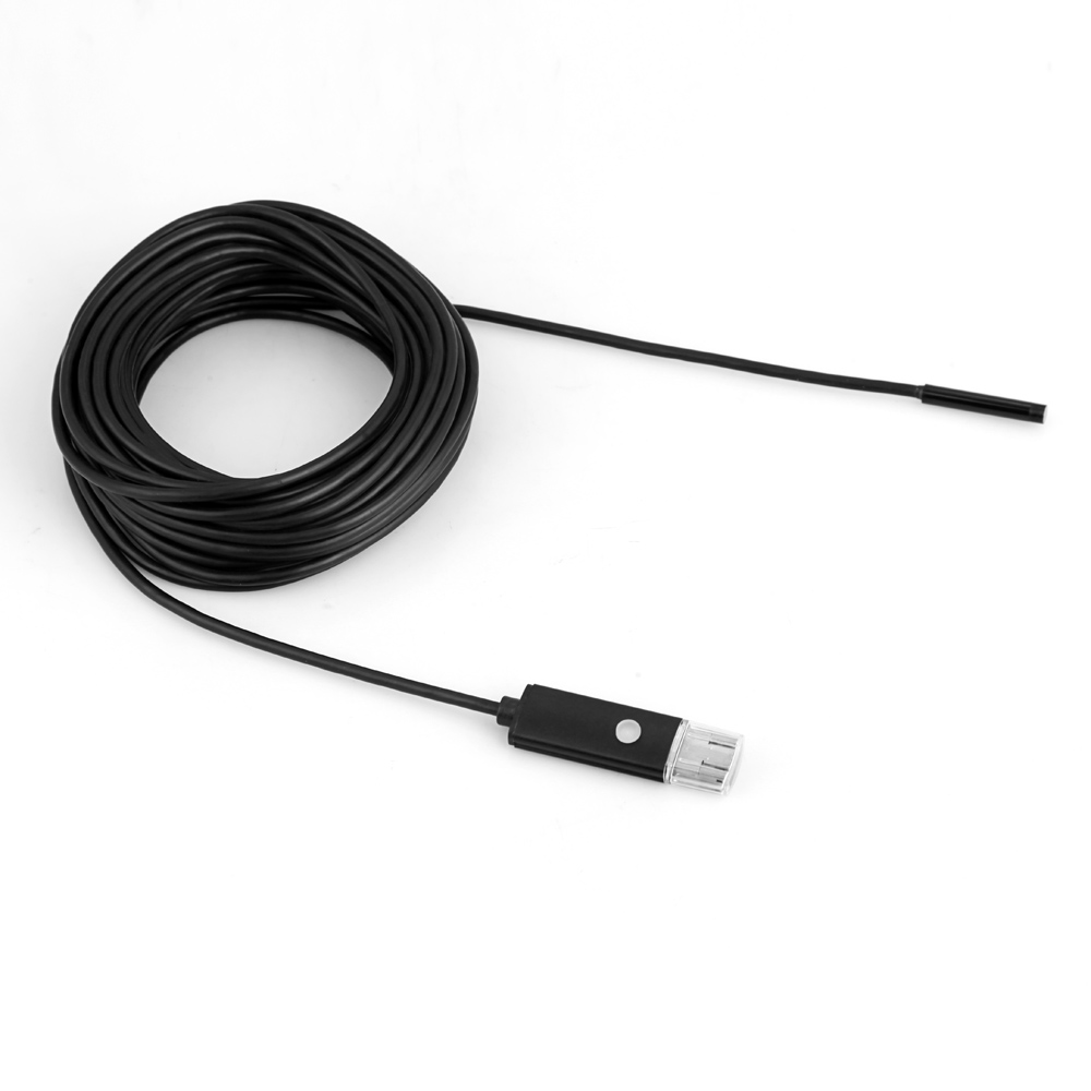 8mm 10m 2 in 1 lens USB Endoscope Inspection Pipe microscope USB Camera Snake Tube with 6 LEDs Borescope For Android Phone PC