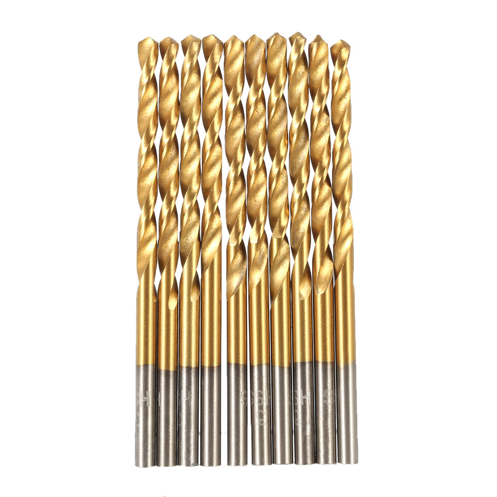 Mini Drill Set 99pcs set High Speed Steel Twist Drill Bits Titanium Coated HSS Twist Drill Tool Set Metric System 1.5mm 10mm