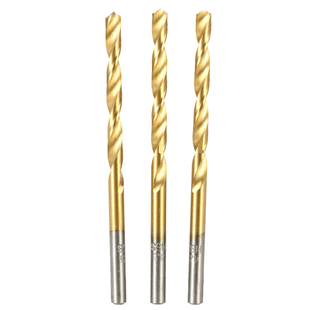Mini Drill Set 99pcs set High Speed Steel Twist Drill Bits Titanium Coated HSS Twist Drill Tool Set Metric System 1.5mm 10mm