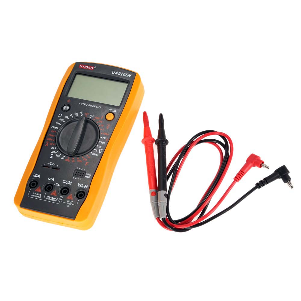 UYIGAO Mini Digital Multimeter DC AC Voltage Current Resistance Capacitance Tester esr meter Ohmmeter Ammeter Diode Triode Test