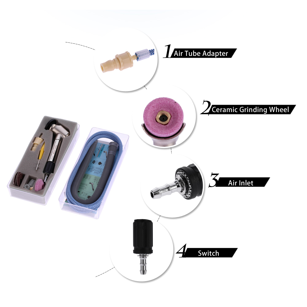 New Arrival Air Grinder Air Micro Pneumatic Grinder Surface Grinding Polishing 90 45 Degree Bend 23500 RPM ferramentas eletrica