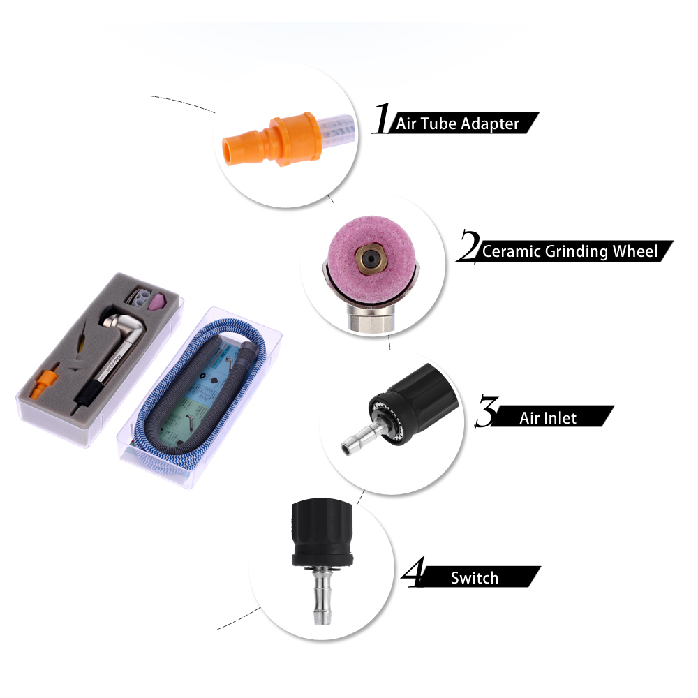 New Arrival Air Grinder Air Micro Pneumatic Grinder Surface Grinding Polishing 90 45 Degree Bend 23500 RPM ferramentas eletrica