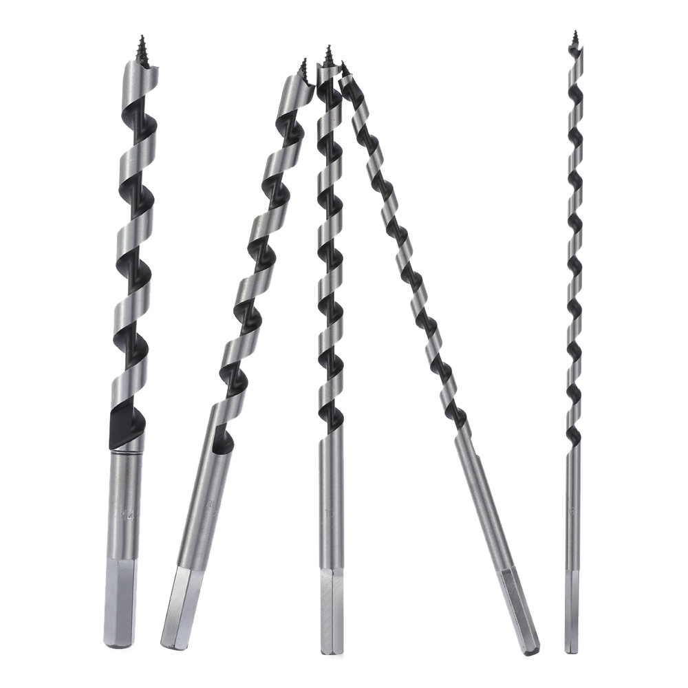 5pcs set 230mm Super Long Auger Drill Hexagonal Shank Woodworking Auger Bits Good Quality ferramentas drill Bit set power tools