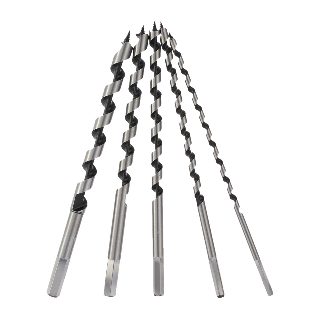 5pcs set 230mm Super Long Auger Drill Hexagonal Shank Woodworking Auger Bits Good Quality ferramentas drill Bit set power tools