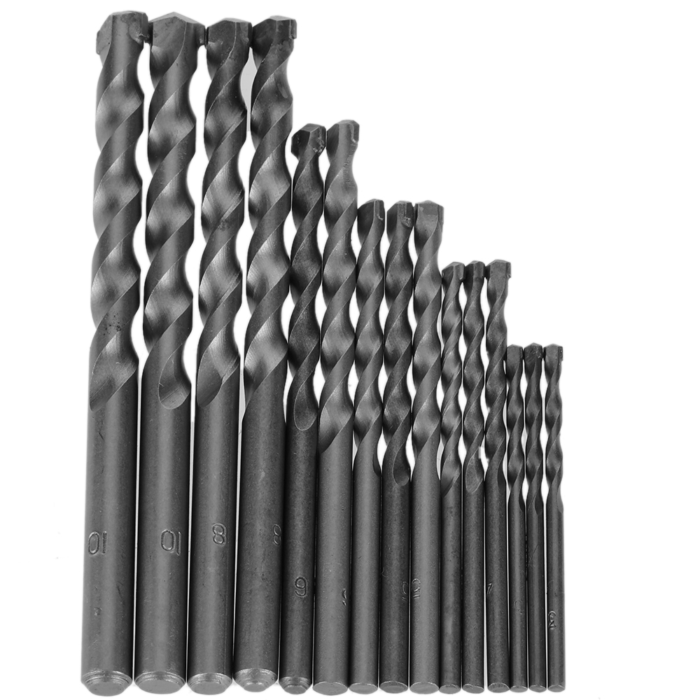 15pcs set 3 10mm Cement Masonry Drills Set Durable Impact Drill Bit Kit ferramentas tools herramientas perforator 3 4 5 6 8 10mm