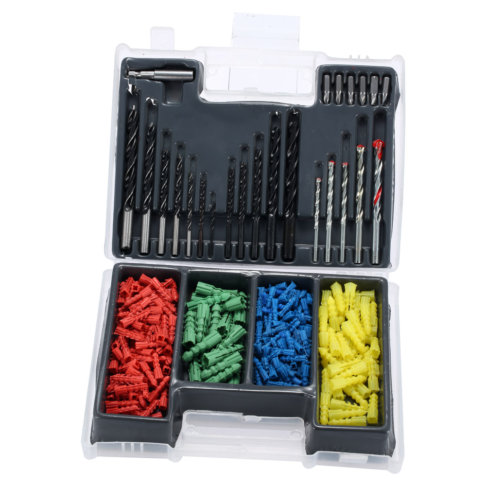 300pcs Twist Drill Woodworking Tools Set 2 3 4 5 6 8 10mm power tools Wood Drill Masonry Drills Hex Shank Bits Expansion Screws