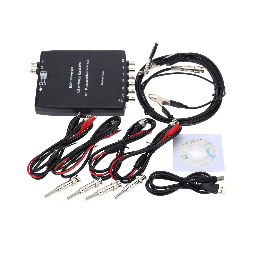 Hantek USB 8CH 2.4MSa s oscilloscope Automotive diagnostic tool DAQ Programmable Generator Vehicle Testing 1008C Oscilloscopio