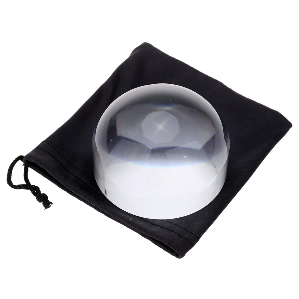 New 5X 80mm Magnifier Crystal Acrylic Glass Magnifying Glass Dome Paperweight Map Magnifier Magnifying Tool for Reading Loupe
