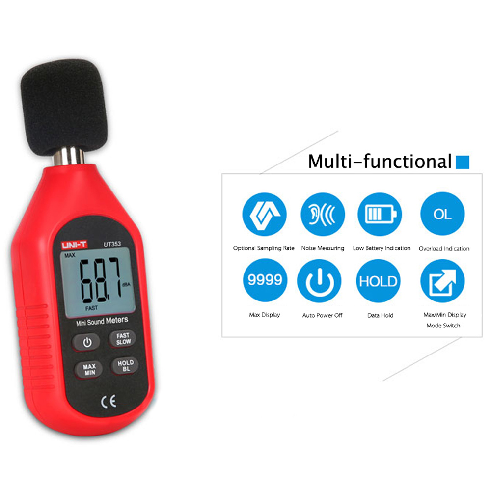 UNI T Sound Level Meter Mini LCD Display Digital Sound Level Meter Noise Measuring Instrument Decibel Monitoring Tester 30 130dB