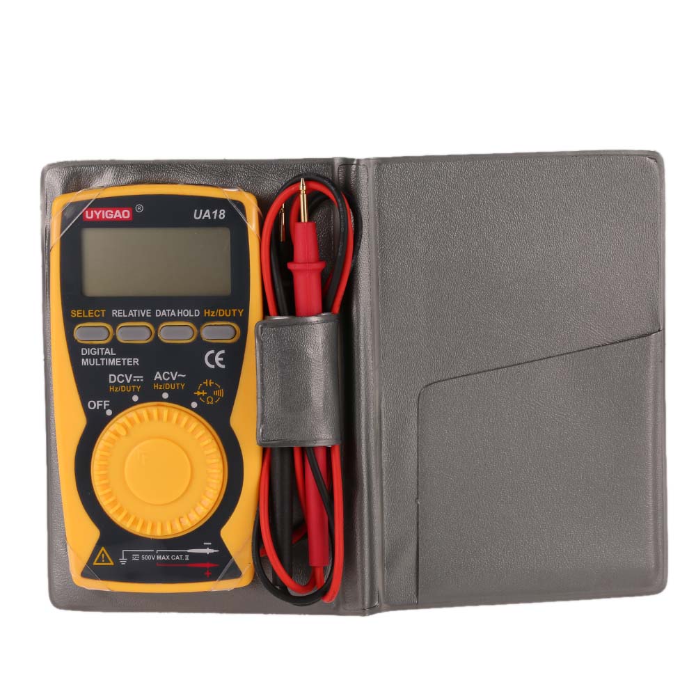 UYIGAO Portable Auto Digital Multimeter DMM Voltmeter Ammeter Ohmmeter AC DC Voltage Resistance Continuity Measurement Tester