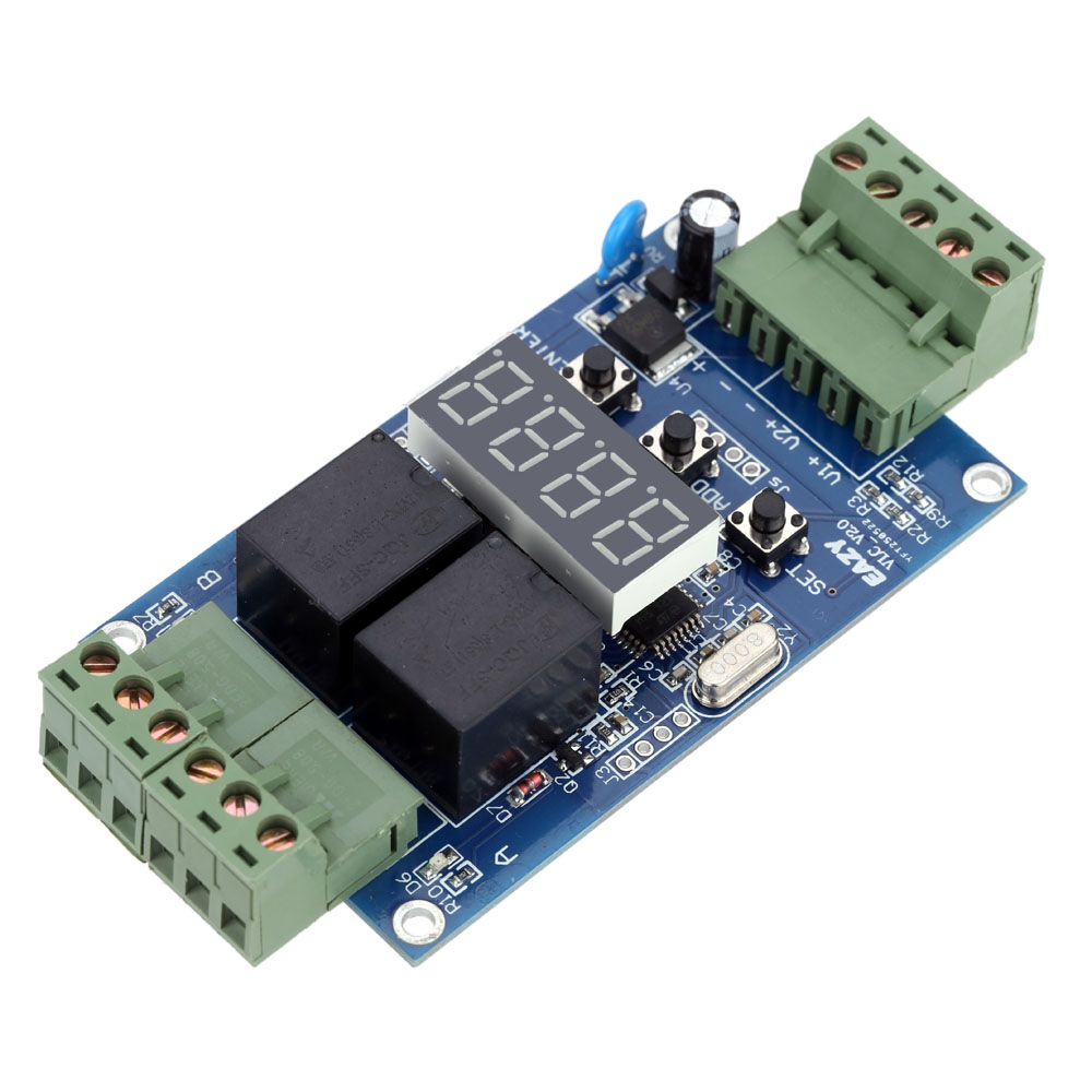 High performance Relay Control Board 12V Dual Programmable Relay Module Cycle Delay Timer Timing Clock Switch Module