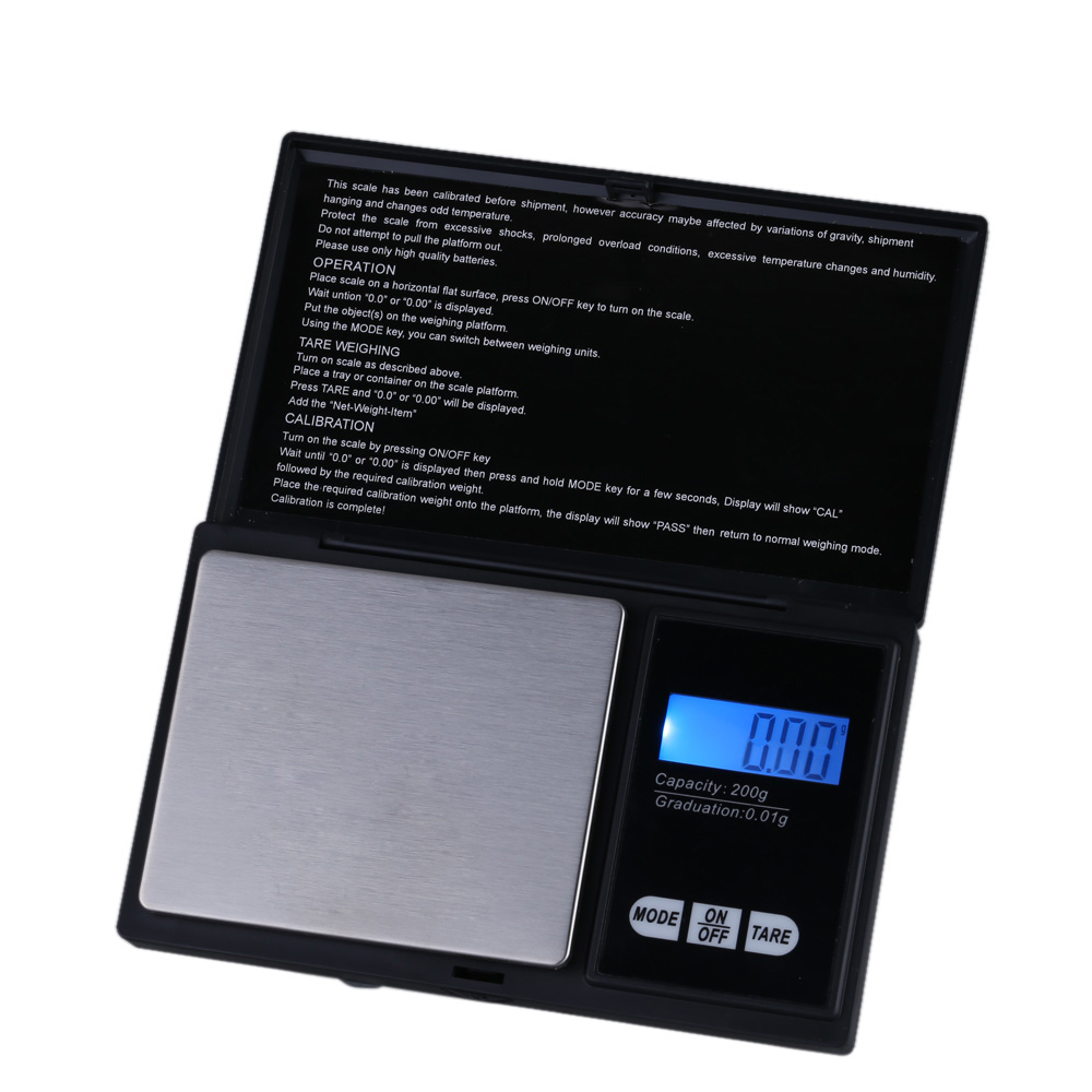 Mini Digital Scale Professional Weighing Scales 200g x 0.01g Digital Pocket Scale for Jewelry Multifunctional Weighing Tool