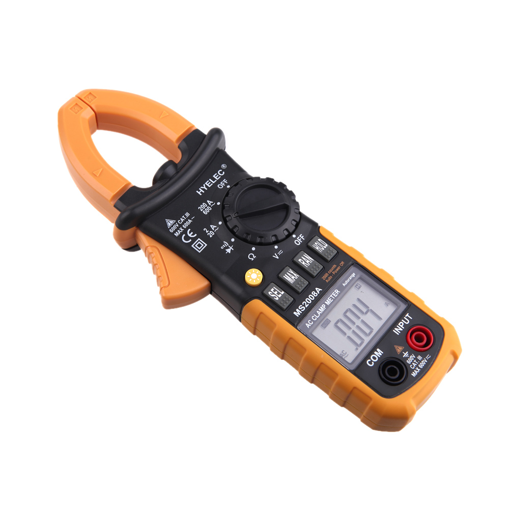 HYELEC AC Clamp Meter Digital Multimeter practical Electronic diagnostic tool current tongs amperimetro 2000 Count w Back light