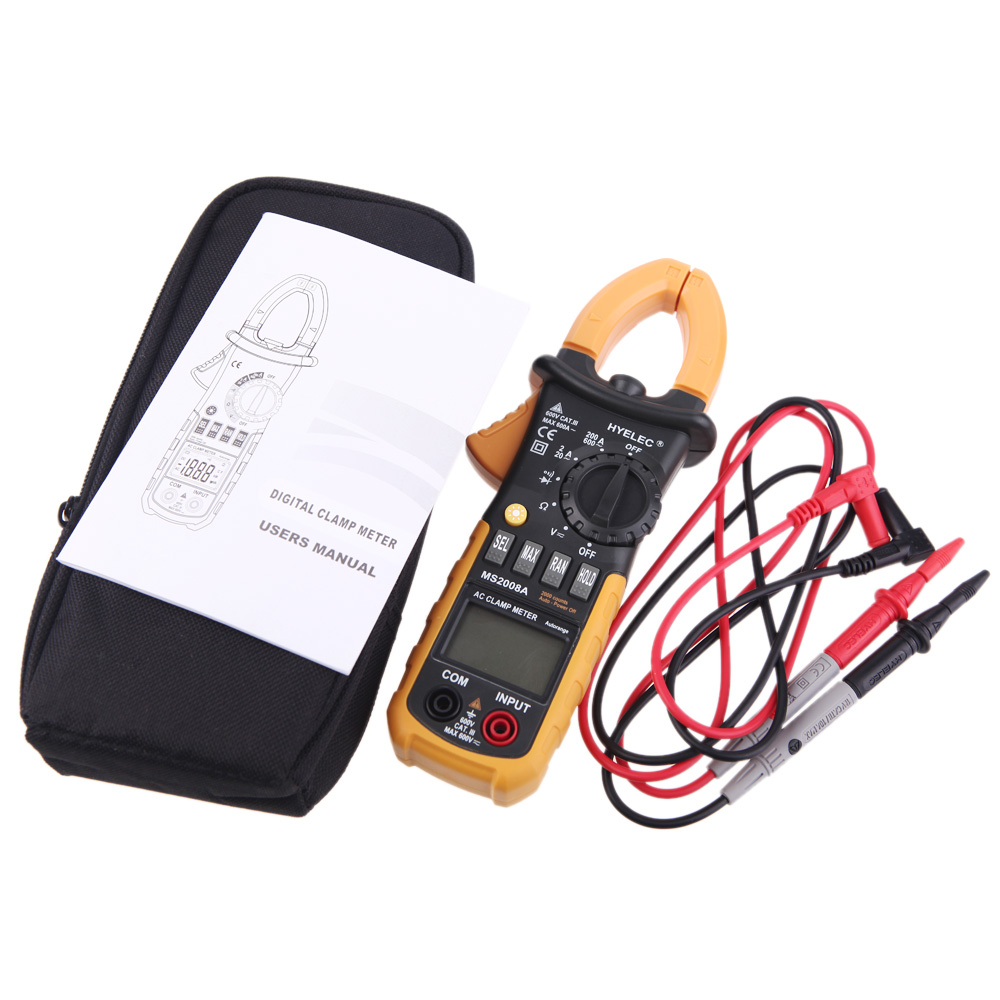 HYELEC AC Clamp Meter Digital Multimeter practical current tongs Electronic diagnostic tool amperimetro 2000 Count Clamp Mete