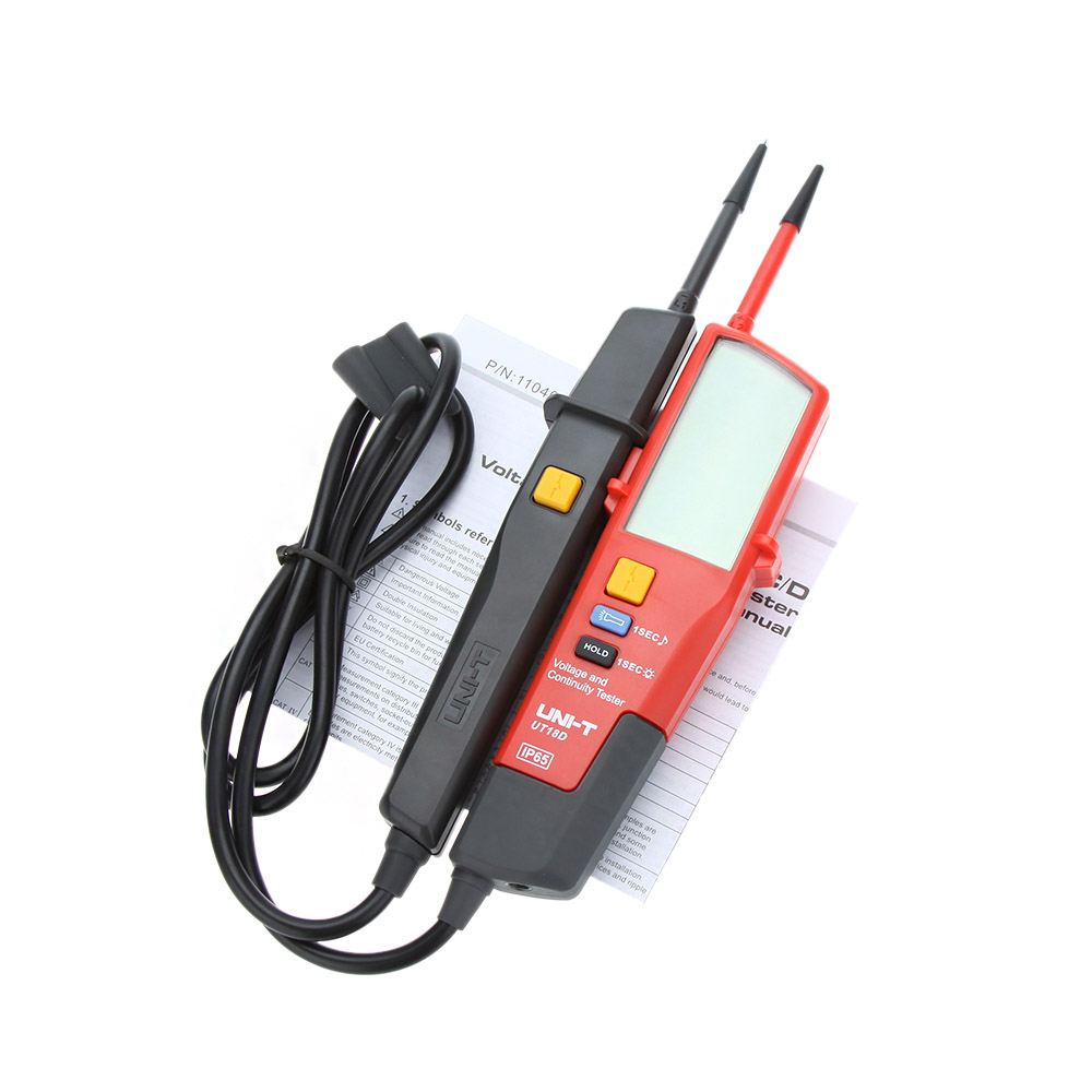 Mini Voltage and Continuity Tester Multi function Auto Range Voltage Teter Pen LCD Digital VoltMeter With Date Hold RCD Test