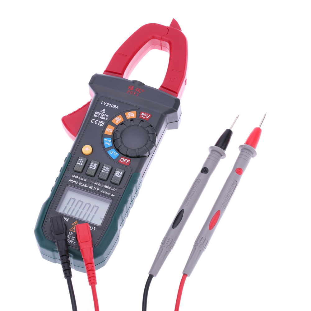 Digital Clamp Meter Multimeter AC DC Voltage current tongs Resistance Capacitance Frequency Duty Ratio Continuity NCV Measuring