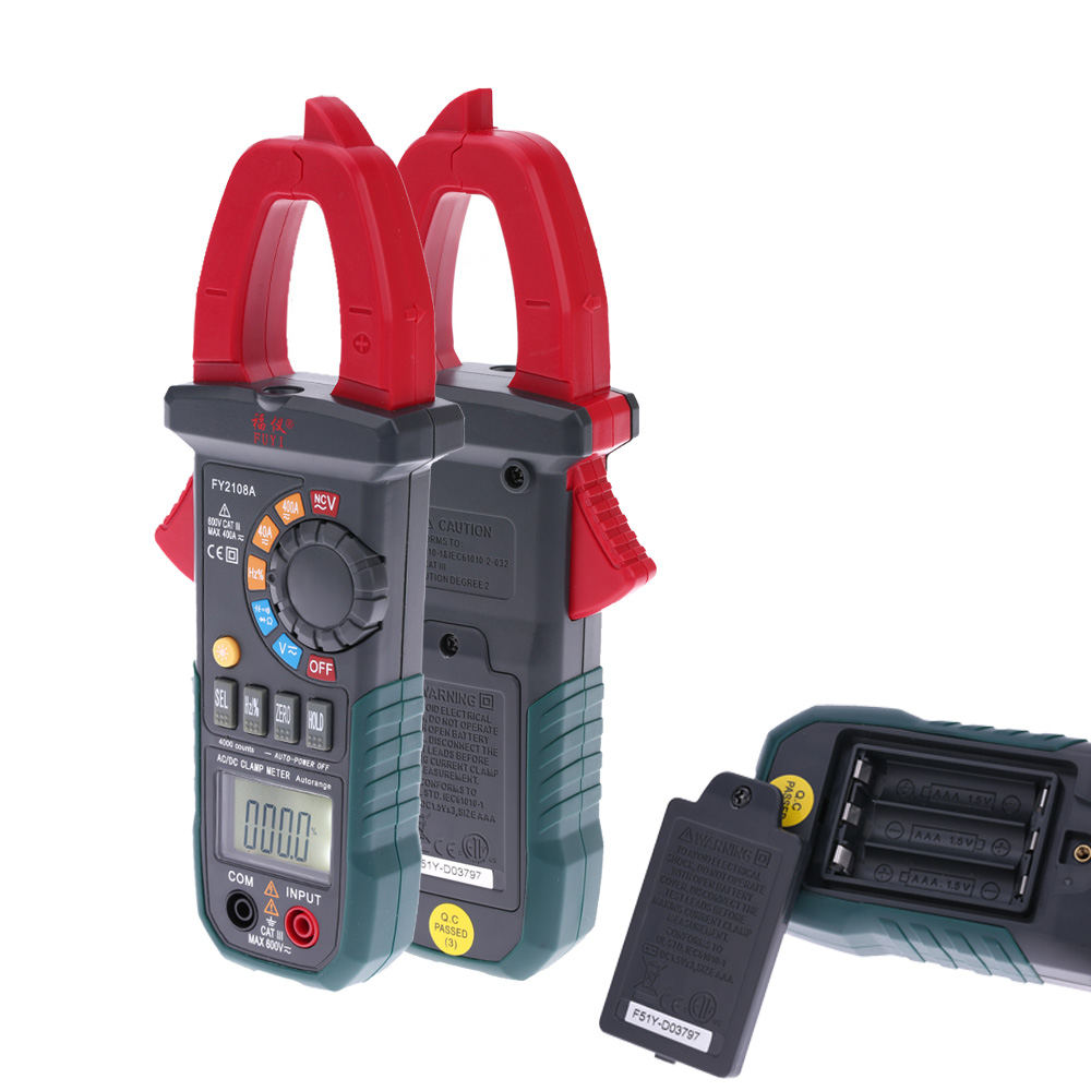 Digital Clamp Meter Multimeter AC DC Voltage current tongs Resistance Capacitance Frequency Duty Ratio Continuity NCV Measuring