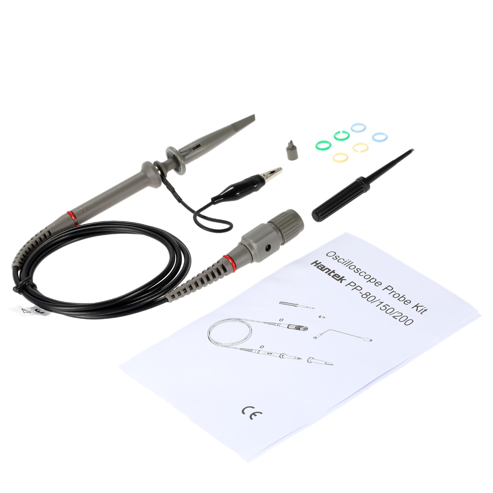 Hantek Quality Durabe Digital Oscilloscope Probe 60MHz Oscilloscope Clip Probe with Accessories Max.600V DC Peak AC x1 x10