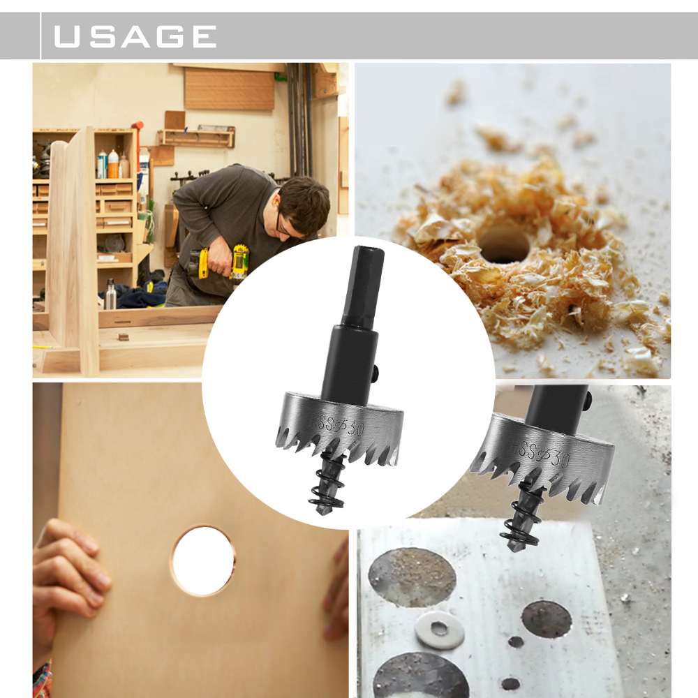 12pcs Hole Saw Tooth Kit Stainless Steel Drill Bit Set Cutter Tool M2 HSS Hole Saw Set Cutter Drill Bits Aluminum Alloy 14 35mm
