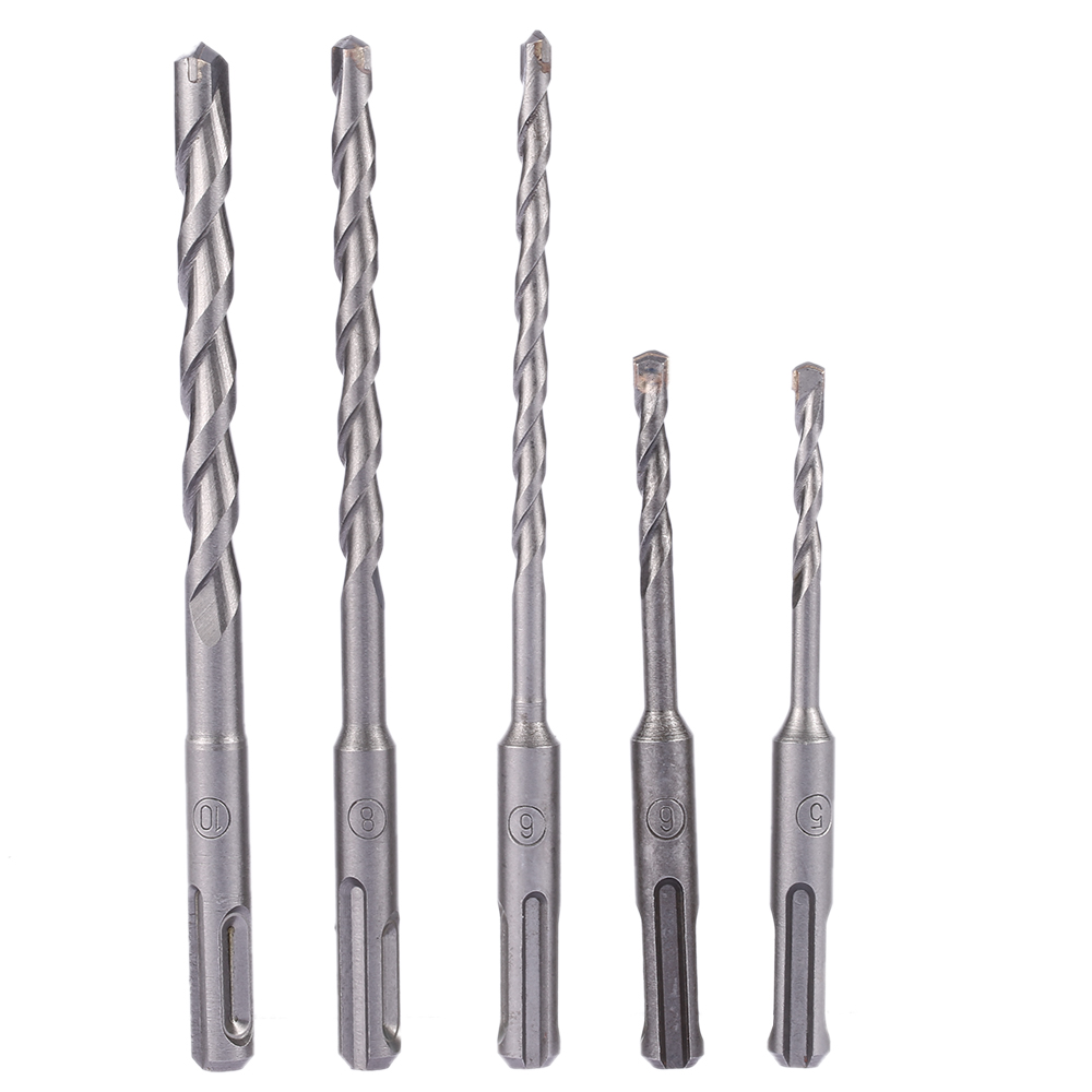 5pcs 2 Pits 2 SDS Electric Hammer Drill Bit Set Slots Rotary Hammer Drill Bit Set herramientas SDS plus ferramentas furadeira