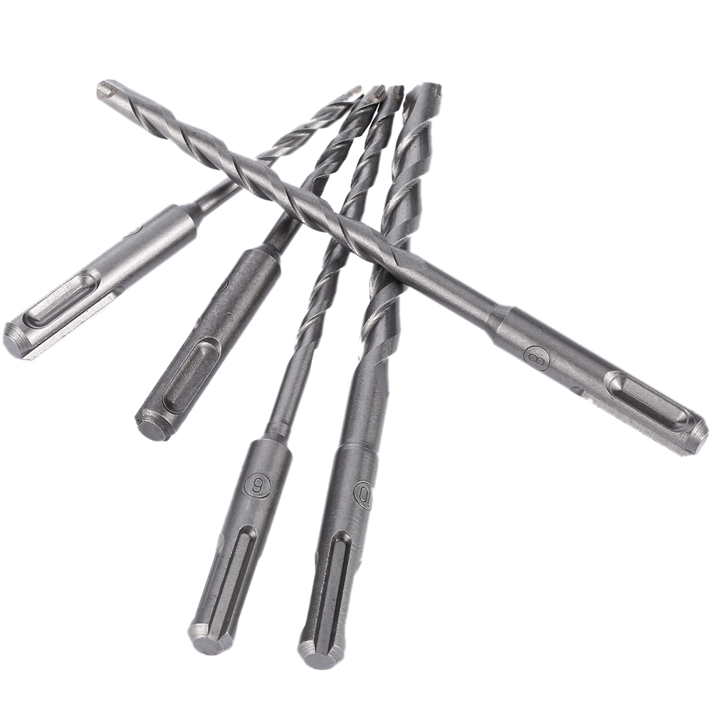 5pcs 2 Pits 2 SDS Electric Hammer Drill Bit Set Slots Rotary Hammer Drill Bit Set herramientas SDS plus ferramentas furadeira