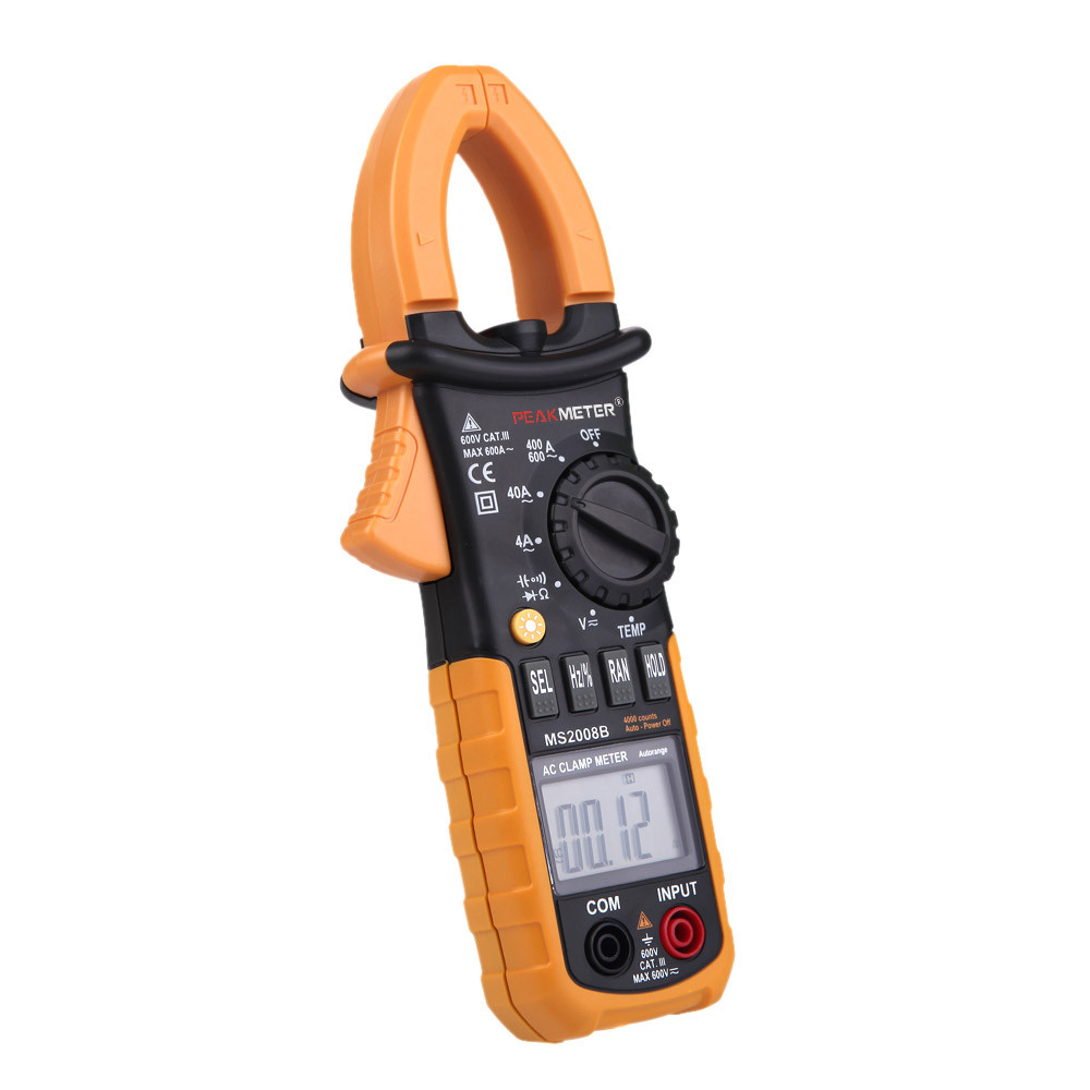 PEAKMETER MS2008B Digital Multimeter AC Clamp Meter AC DC Current Tongs Electronic Diagnostic tool 4000 Counts w Back light