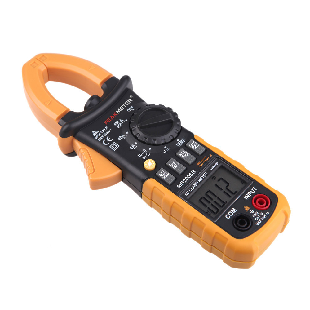 PEAKMETER MS2008B Digital Multimeter AC Clamp Meter AC DC Current Tongs Electronic Diagnostic tool 4000 Counts w Back light