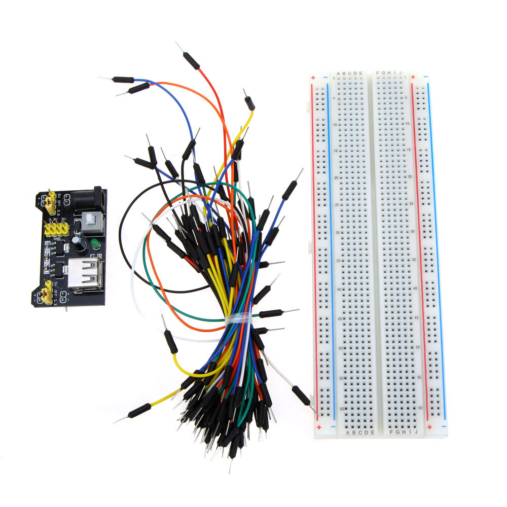 Professional DIY Kit Solderless Breadboard Connecting Jumper Wire Bundle Power Supply Module for Arduino