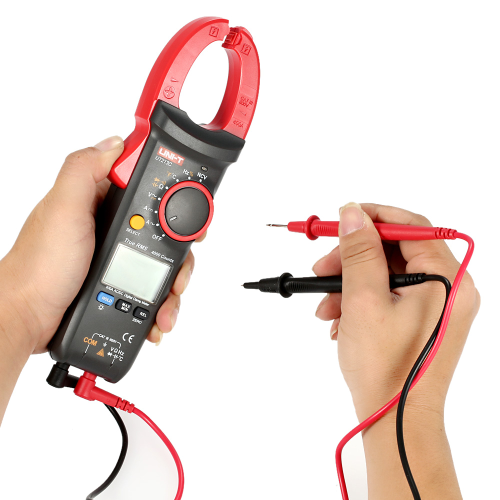 Digital Clamp Meter Professional Multimeter AC DC Voltage Current Resistance Capacitance Diode Continuity NCV Temperature Tester